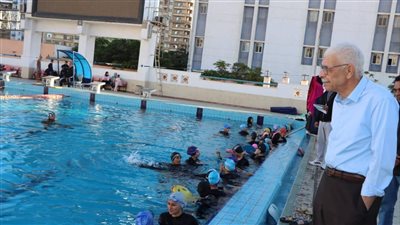 جولة لرئيس جامعة المنوفية بالمجمع الأوليمبي للرياضات المائية (صور) 