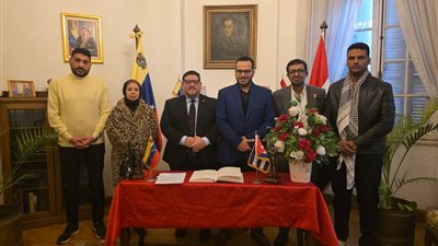 وفد من الحزب المصري الديمقراطي يزور مقر سفارة 