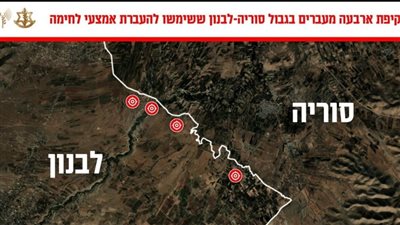 جيش الاحتلال الإسرائيلي يستهدف 4 معابر على الحدود السورية اللبنانية ضد حزب الله