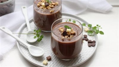 طريقة عمل مهلبية بالشوكولاتة الداكنة 