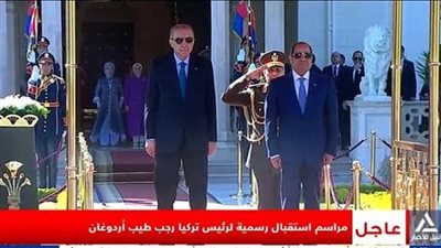 بدء المباحثات الرسمية الثنائية بين الرئيس السيسي ونظيره التركي