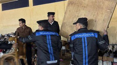 حملة مكبرة برأس البر لإزالة الإشغالات والتعديات على الطرق العامة