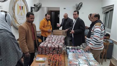 بالصور.. ضبط 11 ألف عبوة ألعاب نارية محظور تداولها بمنوف