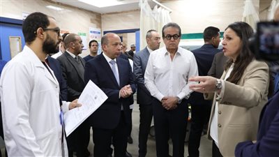 وزير الصحة يتفقد النموذج المرجعي الأول لرعاية السكتة الدماغية الشاملة بمستشفى القناطر الخيرية