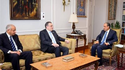 وزير الخارجية يستقبل رئيس الجهاز المركزي للتنظيم والإدارة