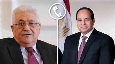 السيسي وأبومازن يؤكدان ضرورة الحل السلمي ورفض اعتداءات إيران