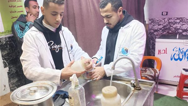 رفع عينات مياه بقرية مرصفا بالقليوبية