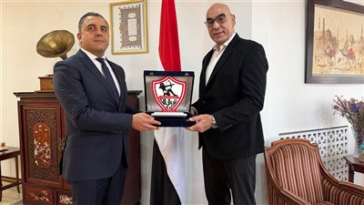 هشام نصر مع السفير المصري في الجزائر 