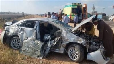 مصرع 3 طلاب جامعيين في انقلاب سيارة ملاكي بطريق فرشوط–نجع حمادي بقنا