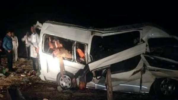  حادث انقلاب ميكروباص 