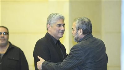 أحمد عبد العزيز ومحمد أبو داوود وسامح الصريطي في عزاء عبد الرحمن أبو زهرة (صور)