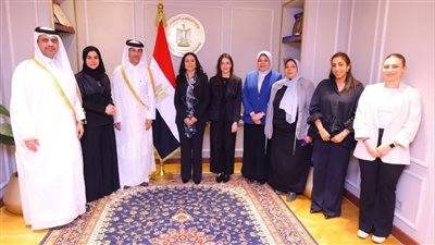 وزيرة التضامن تستقبل سفير قطر بمصر