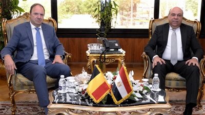الدكتور طيار سامح الحفني وسفير بلجيكا بمصر 