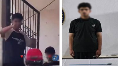سقوط الطالب المتهم بالتلويح بعصا بلاستيكية تجاه مدرسه داخل مدرسة بالشرقية