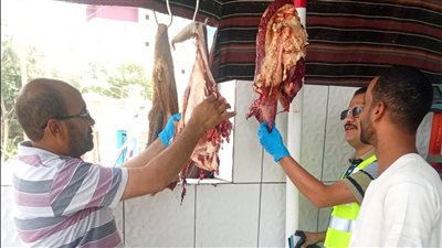 قبل العيد.. حملات مكثفة للطب البيطرى بأسوان على محلات الجزارة