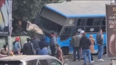 إصابة 14 راكبا في انقلاب مني باص بالمنيا 