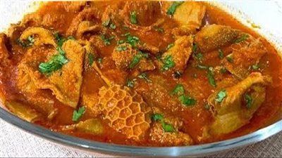 طريقة عمل الكرشة بالصلصة والحمص بمذاق رائع 