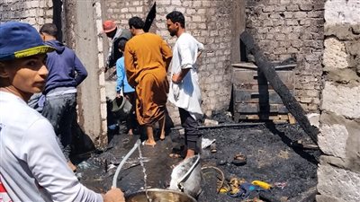 حريق هائل يلتهم 17 منزلًا وحوشًا بقرية الجواهين في جرجا بسوهاج| صور