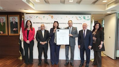 البنك الأهلي المصري يحصل على شهادة الجودة ISO 9001 في مجال الإمداد اللوجستي والمخازن من هيئة
