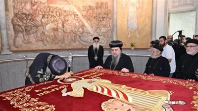 البابا تواضروس يزور مزار مارمرقس الرسول في الذكرى الـ58 لعودة رفاته