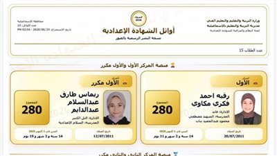 بالاسم ورقم الجلوس.. نتيجة الشهادة الإعدادية الإسماعيلية بعد اعتمادها رسميا