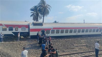 خروج (4) عربات قطار (القاهرة الإسكندرية) عن القضبان