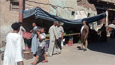 بالصور.. حملة مكبرة لرفع إشغالات الباعة الجائلين وتسيير حركة المرور غرب الأقصر