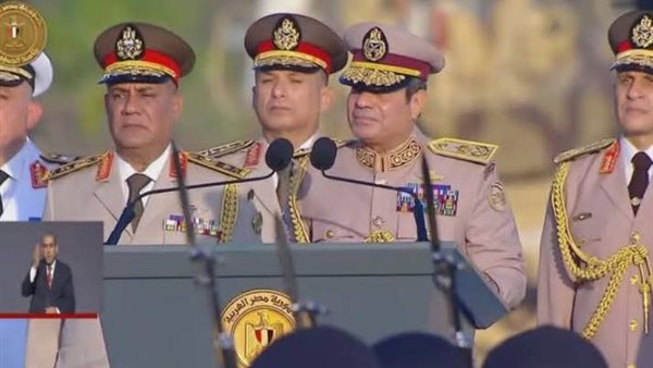 الرئيس السيسي أثناء افتتاح الأوكتاجون