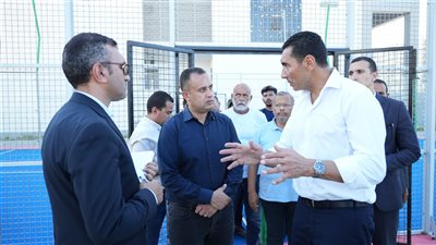 وزير الشباب ورئيس جهاز مدينة العلمين الجديدة يتفقدان المنشآت الرياضية بالمدينة
