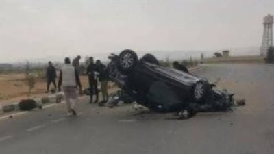 إصابة 5 أشخاص من أسرة واحدة في حادث انقلاب سيارة ملاكي بقنا 