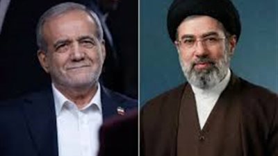 الرئيس الإيراني يلتقي مجتبى خامنئي.. ماذا دار خلف الأبواب المغلقة؟