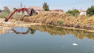  تطهير ترعة سري باشا أمام كفر أبو العودين ببني مزار 