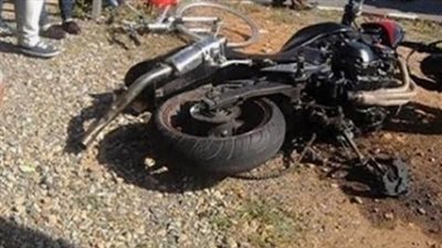 إصابة شخصين في انقلاب دراجة نارية بالفيوم 