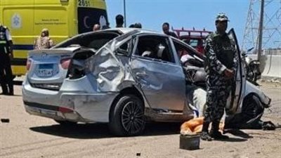 مصرع ضابط شرطة في انقلاب سيارة ملاكي بالمنيا