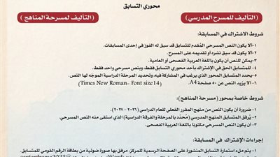 مسابقة التأليف المسرحي لمسرح الطفل 2026.. الشروط والجوائز وموعد التقديم