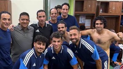 فرحة لاعبي سموحة بالفوز على طلائع الجيش 
