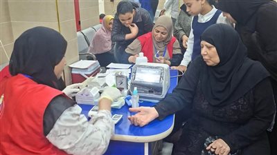 قافلة طبية مجانية بقرية البستان بدمياط بالتعاون بين مديرية الصحة ومستشفى البرالتخصصي