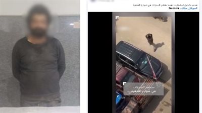 المتهم بالتعدي على المارة وتحطيم السيارات المتوقفة بالقاهرة