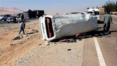 حادث تصادم أعلى طريق الواحات 