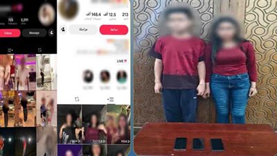 ضبط صانع محتوى يرتدي ملابس حريمي وفتاة