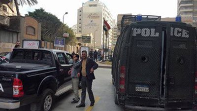 إجراءات أمنية مشددة فى محيط فندق إقامة الأهلى