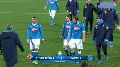 نابولي يتعادل مع فيورنتينا 1/1 في ديربي الكالتشيو الإيطالي 